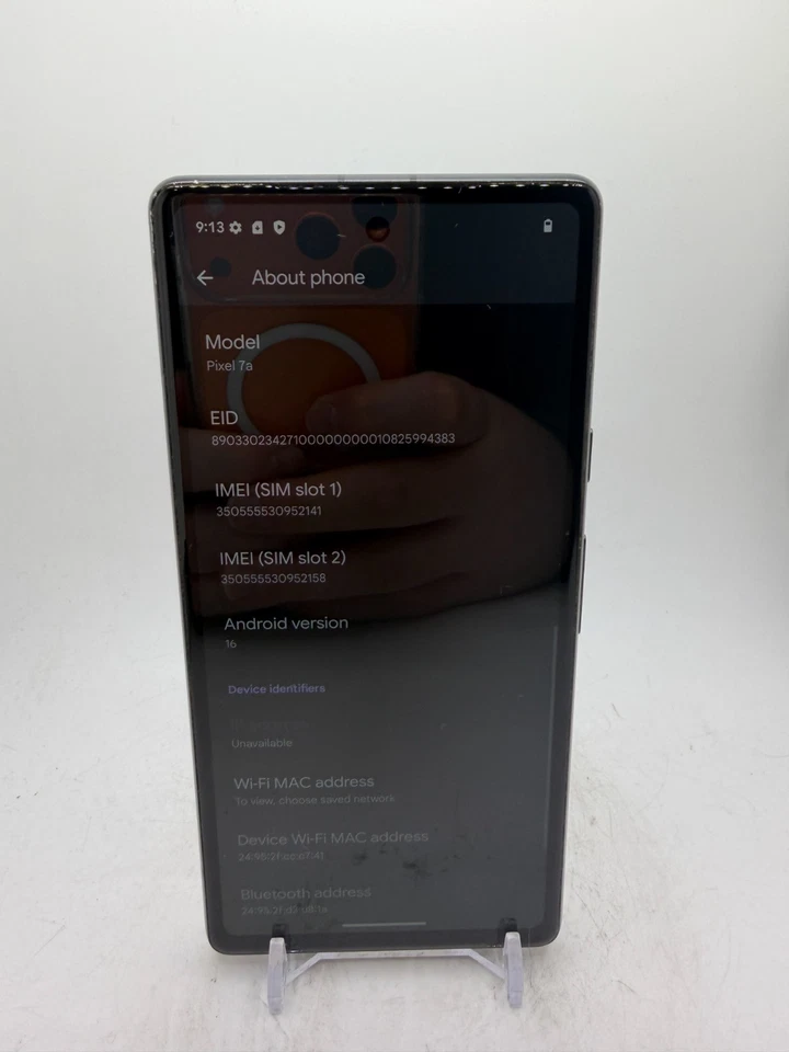 Google Pixel 7a - Black - 128GB - (Unlocked) - Good - Refurbished