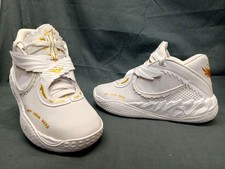 Puma LaMelo Ball MB.05 Mist JR GS Sneaker White  Gold Boys Size 6 NEW NO BOX 