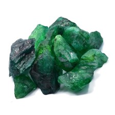 Lot Green Emerald CERTIFIED 500 Ct Natural Rough Earth Mined Uncut Gemstone