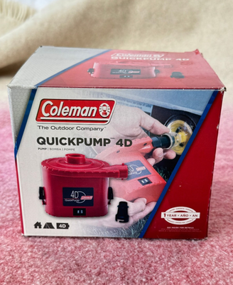 #ad Coleman QuickPump 4D Battery Air Pump w Boston Adapter amp; Box – TESTED $12.99