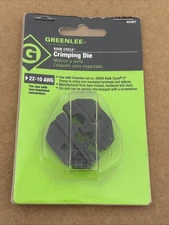 Greenlee Insulated Terminal Crimping Die, 45507,  22-10 AWG KWIK CYCLE
