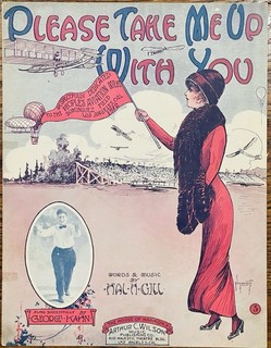 1st U.S. AIRSHOW sheet music PEOPLE'S AVIATION MEET Los Angeles 1912