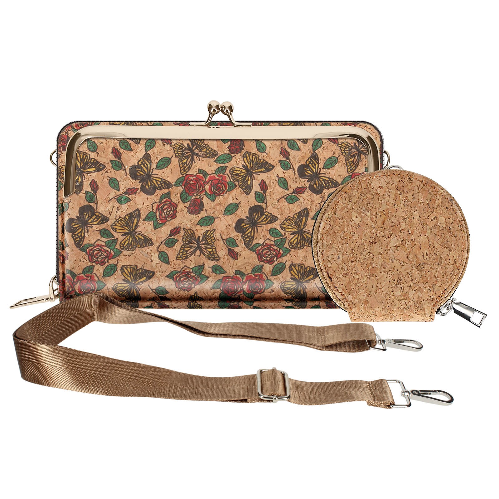 Pochette en liège papillon Avizar pour vos balades et sorties estivales
