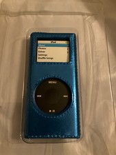 NEW Armored Leather Blue Leather Protective Case For iPod Nano 2nd Generation