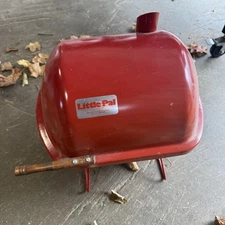 Vintage Little Pal Portable Charcoal Grill Red Metal Travel Lightweight BBQ