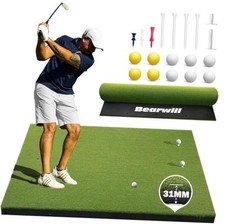 Golf Mat 31mm, 5x4ft/5x5ft Premium Golf Hitting Mat Outdoor Indoor Golf