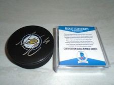 Adam Henrique Signed Anaheim Ducks Hockey Puck Autographed Beckett BAS COA 1B