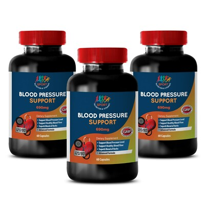 #ad Blood Pressure Support. Dietary Supplement Cardiovascular Health 3 Bottles $49.45
