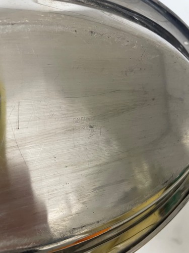 VINTAGE SILVER PLATED OVAL SERVING TRAY ONEIDA SIGNED 13 1/2" X 7" - Picture 6 of 8