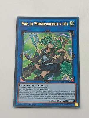 Yu-Gi-Oh Einzelkarte Wynn, die Windverzaubererin in grün NM