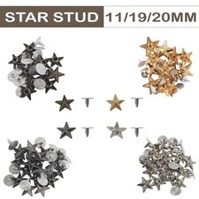 50/100x Star Spike Rivets Studs With Aluminum Pins Leather Crafts Clothes Shoes