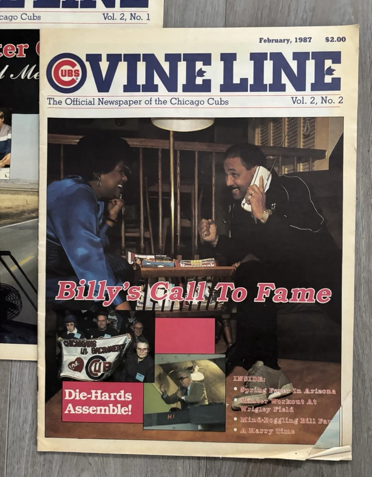 Chicago Cubs Vintage 1987 VINELINE magazine lot - Image 3 of 4