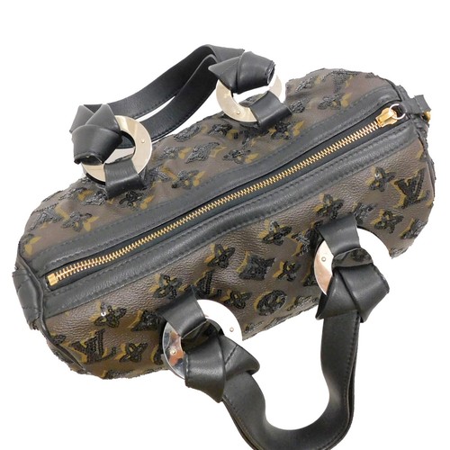 LOUIS VUITTON MONOGRAM Eclipse Speedy Black Handbag #5 Rise-on - Picture 8 of 16
