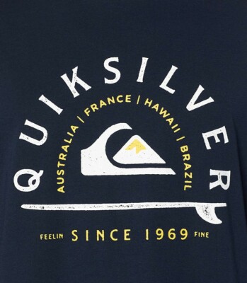 QUICKSILVER Surf Boys Sz YXL short sleeve t-shirt Navy Blue Multicolor Camiseta