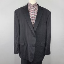 Stafford Performance Mens Sport Coat Blazer Model 300 BLK Twill Wool Classic 52R