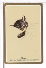 Single Railroad Playing Card "Chesapeake & Ohio, C&O-13a" Bollhagen Bk, Stand