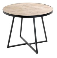 Haku Beistelltisch Schwarz-Eiche ø 60 Cm Couchtisch Wohnzimmertisch Abstelltisch