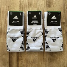 Adidas Team Speed Soccer Socks OTC White Mens Size L 9-13 Lot of 3 Pairs
