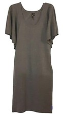 Labworks Women's Gray Midi Sweater Dress w/Flutter Sleeve Sz XL.  No Belt.