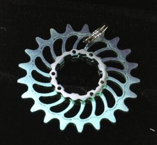 Boone Titanium Cog Bike Sprocket Pendant Jewelry Green Made in USA