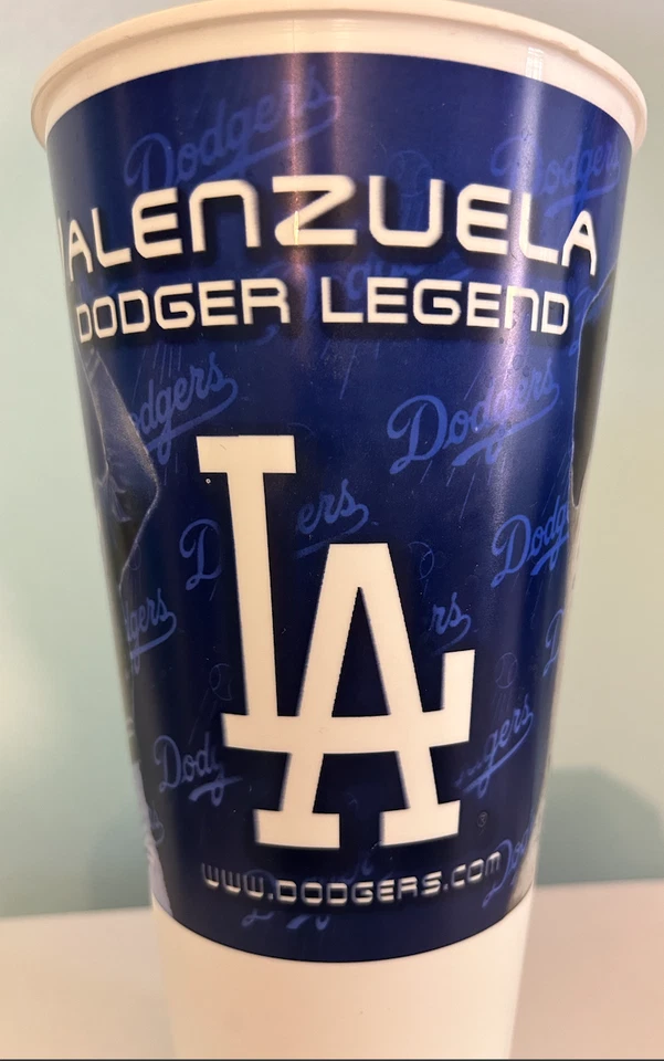 Signed Fernando Valenzuela LA Dodger Del Taco Coca Cola Super Big Gulp Cup 1990 - Image 3 of 4