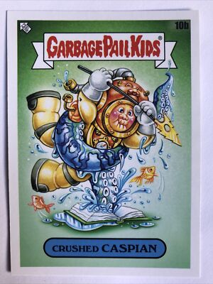 Garbage Pail Kids 2022 Topps Stickerbuch Worms Crushed Caspian 10b