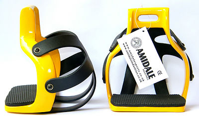 Amidale Aluminium Endurance Flex Ride Caged Safety Horse Stirrups Navy