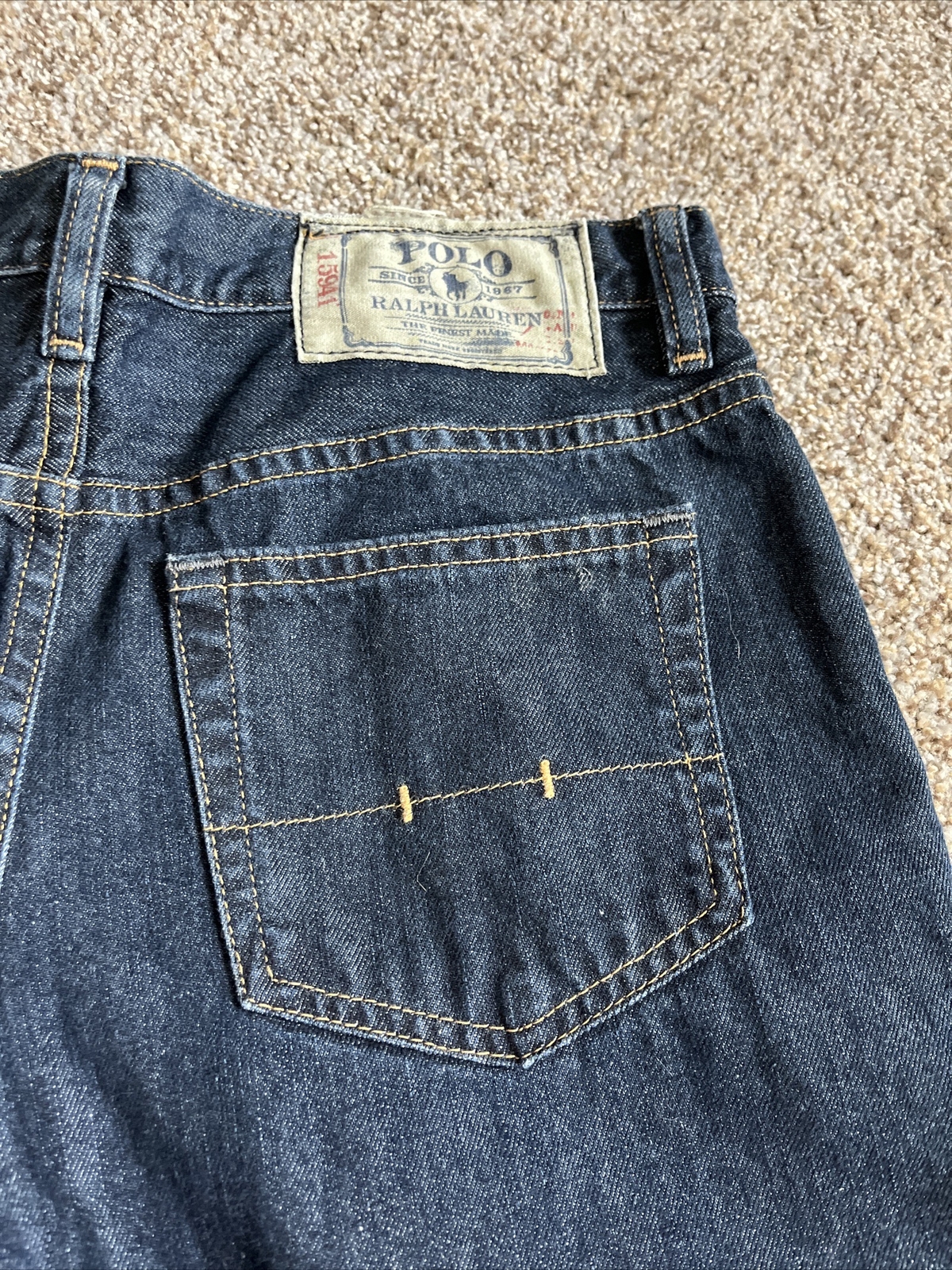 Polo Ralph Lauren Jeans Youth Boys 20 Straight Leg Dark Wash Denim 31x28 - View 13