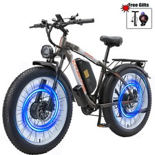 2000W E-Bike KETELES 35MPH 26" FatTire 48V Dual Motor 23Ah Electric Bicycle US