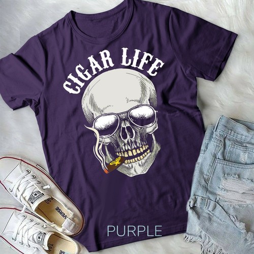 Impresionante Camiseta Calavera Cigar Vida Tabaco Cigarros Fumador - Imagen 7 de 11