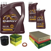 MANN-FILTER Inspektionspaket Mannol 7L 5W-30 Energy FüR Nissan NP300 Navara