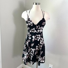 Express Womens 6 Floral Mini Dress Open Back Sleeveless Double Strap