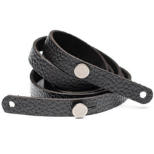 Genuine Leather Handmade Binocular DC Camera Shoulder Neck Case Strap Sling BLK