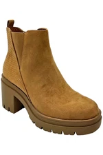 Sun + Stone Women's Veronikaa Pull-On Lug Chelsea Booties Tan