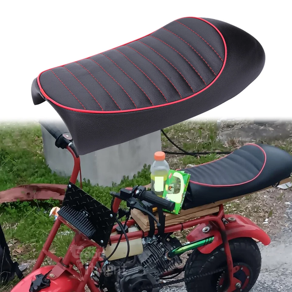 Motorcycle Cafe Racer Seat Vintage Flat Hump Saddle For Honda Yamaha Kawasaki US Foto 3 de 4