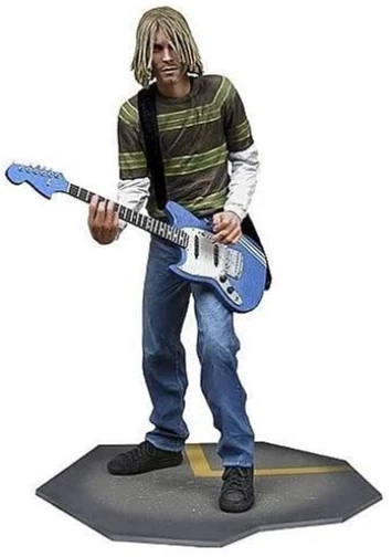 Kurt Cobain 7 Inch Action Figure With Skyblue Guitar By Neca From