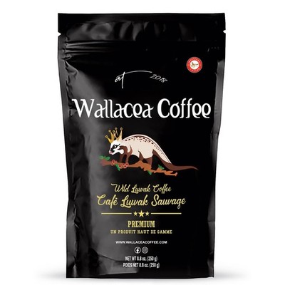 Wallacea Coffee Certified Wild Kopi Luwak Coffee Beans, Civet Coffee, Kopi Lu...