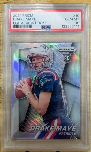 2024 Panini Prizm Flashback Rookie Silver Prizm Drake Maye #10 PSA 10 SP