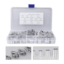 Garden Wire Rope Fittings Crimping Loop Sleeve Set Chicken Heart Ring