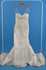Benjamin Roberts Wedding Dress Ivory Beaded Sequin Trumpet Boned UK Size 6