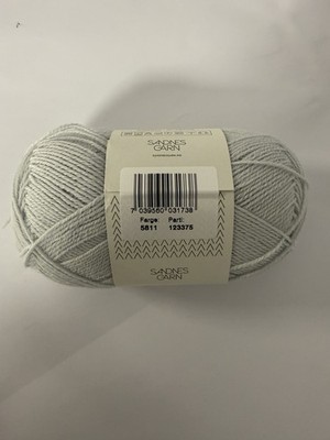 Sandnes Garn Sunday Arctic Ice grau 50g Strickwolle x 5 Stück