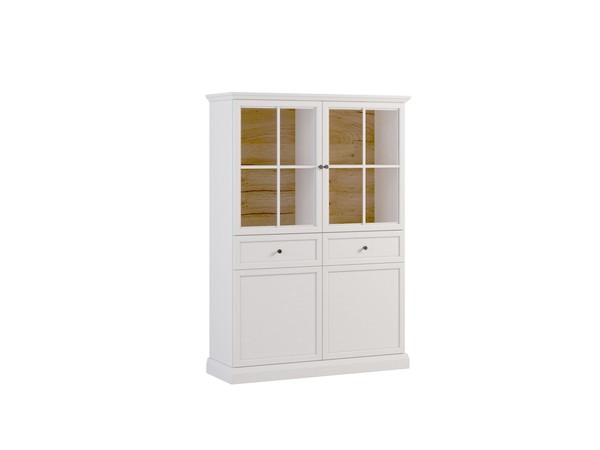 Buffet Schrank KüChenanrichte Glasvitrine Vitrinenschrank 2 Schubladen-image