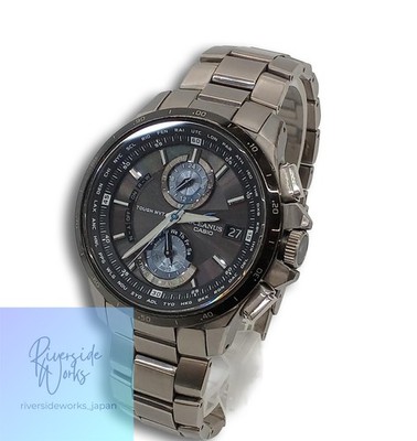 CASIO OCEANUS OCW-T1010 Tough Solar Titanium Black Dial Watch for