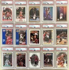 (15) MICHAEL JORDAN PSA 6 7 8 CARD LOT OF 90'S MIXED CARDS FLEER UD TOPPS HOOPS
