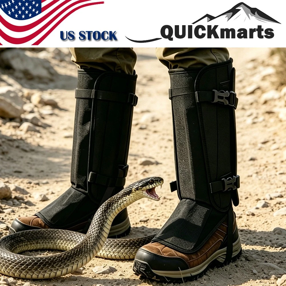Anti-Bite Snake Gaiters Leg Guards Armor Cover Protector Outdoor Hiking Camping