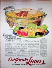 Original 1927 Vintage print AD: California Limas " The Beans #Collective