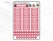 4112-12~~December Journal Planner Stickers.