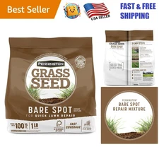 Spring & Fall Planting Grass Seed - 1 lb Penkoated Mixture for Flawless Lawns