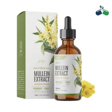 Alpha01 Mullein Extract Liquid Drops 60ml Vegan Lung Respiratory COPD Support
