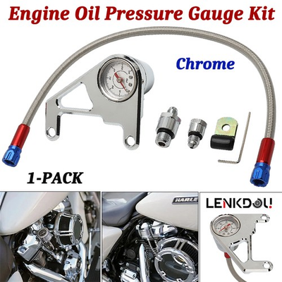#ad Oil Pressure Gauge Kit For Harley Big Twins Shovelhead Evolution EVO 1970 1999 $48.31
